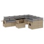 Juego de sofás jardín con cojines beige 10 pzas ratán sintético de , Conjuntos de jardín - Ref: Foro24-3268129, Precio: 633,7...