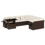 Set de sofás de jardín 10 pzas y cojines ratán sintético marrón de , Conjuntos de jardín - Ref: Foro24-3268143, Precio: 675,8...