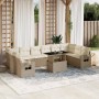 Set de sofás de jardín 11pzas con cojines ratán sintético beige de , Conjuntos de jardín - Ref: Foro24-3268148, Precio: 741,3...