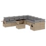 Set de sofás de jardín 11pzas con cojines ratán sintético beige de , Conjuntos de jardín - Ref: Foro24-3268169, Precio: 736,8...