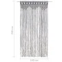 Cortina de macramé algodón gris antracita 140x240 cm de vidaXL, Cortinas y visillos - Ref: Foro24-323995, Precio: 49,89 €, De...