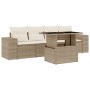 Juego de sofás jardín con cojines 5 pzas ratán sintético beige de , Conjuntos de jardín - Ref: Foro24-3268988, Precio: 383,72...