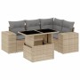 Juego de sofás jardín con cojines 5 pzas ratán sintético beige de , Conjuntos de jardín - Ref: Foro24-3269139, Precio: 388,08...