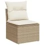 Gartensofa-Set mit 6-teiligen Kissen aus synthetischem Rattan in Beige. von , Gartensets - Ref: Foro24-3269158, Preis: 492,46...