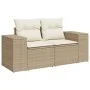 Gartensofa-Set mit 6-teiligen Kissen aus synthetischem Rattan in Beige. von , Gartensets - Ref: Foro24-3269158, Preis: 492,46...