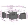 Gartensofa-Set mit 6-teiligen Kissen aus synthetischem Rattan in Beige. von , Gartensets - Ref: Foro24-3269158, Preis: 492,46...
