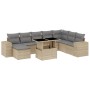 Set de sofás de jardín 9 pzas con cojines ratán sintético beige de , Conjuntos de jardín - Ref: Foro24-3269359, Precio: 572,7...