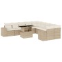 Set de sofás de jardín 11pzas con cojines ratán sintético beige de , Conjuntos de jardín - Ref: Foro24-3269428, Precio: 750,5...