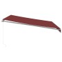 Toldo retráctil manual con luces LED burdeos 400x350 cm de , Toldos - Ref: Foro24-3214983, Precio: 414,10 €, Descuento: %