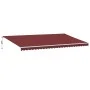 Toldo retráctil automático con luces LED burdeos 600x300 cm de , Toldos - Ref: Foro24-3214981, Precio: 781,54 €, Descuento: %