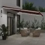 Toldo retráctil automático con luces LED burdeos 600x300 cm de , Toldos - Ref: Foro24-3214981, Precio: 781,54 €, Descuento: %