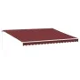 Toldo retráctil manual con luces LED burdeos 450x300 cm de , Toldos - Ref: Foro24-3214976, Precio: 377,30 €, Descuento: %