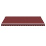 Toldo retráctil manual con luces LED burdeos 450x300 cm de , Toldos - Ref: Foro24-3214976, Precio: 388,81 €, Descuento: %
