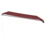 Toldo retráctil manual con luces LED burdeos 450x300 cm de , Toldos - Ref: Foro24-3214976, Precio: 377,30 €, Descuento: %