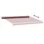 Toldo retráctil manual con luces LED burdeos 450x300 cm de , Toldos - Ref: Foro24-3214976, Precio: 377,30 €, Descuento: %
