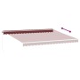 Toldo retráctil manual con luces LED burdeos 450x300 cm de , Toldos - Ref: Foro24-3214976, Precio: 388,81 €, Descuento: %