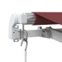 Toldo retráctil manual con luces LED burdeos 450x300 cm de , Toldos - Ref: Foro24-3214976, Precio: 377,30 €, Descuento: %