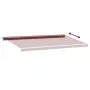Toldo retráctil manual con luces LED burdeos 600x350 cm de , Toldos - Ref: Foro24-3214995, Precio: 752,97 €, Descuento: %