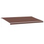 Toldo retráctil manual con luces LED marrón 600x350 cm de , Toldos - Ref: Foro24-3215400, Precio: 738,95 €, Descuento: %