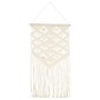 Adorno de pared de macramé algodón 40x80 cm de vidaXL, Tapicería decorativa - Ref: Foro24-323998, Precio: 17,90 €, Descuento: %