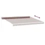 Toldo retráctil manual con luces LED marrón 450x350 cm de , Toldos - Ref: Foro24-3215392, Precio: 403,04 €, Descuento: %