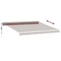 Toldo retráctil automático con luces LED marrón 400x350 cm de , Toldos - Ref: Foro24-3215390, Precio: 597,17 €, Descuento: %