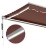 Toldo retráctil automático con luces LED marrón 400x350 cm de , Toldos - Ref: Foro24-3215390, Precio: 597,17 €, Descuento: %