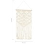 Adorno de pared de macramé algodón 40x80 cm de vidaXL, Tapicería decorativa - Ref: Foro24-323998, Precio: 17,90 €, Descuento: %