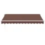 Toldo retráctil automático con luces LED marrón 350x250 cm de , Toldos - Ref: Foro24-3215378, Precio: 486,86 €, Descuento: %