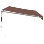 Toldo retráctil automático con luces LED marrón 350x250 cm de , Toldos - Ref: Foro24-3215378, Precio: 486,86 €, Descuento: %
