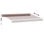 Toldo retráctil automático con luces LED marrón 350x250 cm de , Toldos - Ref: Foro24-3215378, Precio: 486,86 €, Descuento: %