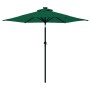 Sombrilla de jardín con poste de acero verde 225x225x212 cm de , Sombrillas - Ref: Foro24-4005059, Precio: 66,03 €, Descuento: %