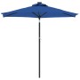 Sombrilla de jardín con poste de acero azul 225x225x212 cm de , Sombrillas - Ref: Foro24-4005065, Precio: 57,00 €, Descuento: %