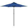 Sombrilla jardín con luces LED poste acero azul 225x225x212 cm de , Sombrillas - Ref: Foro24-4005073, Precio: 75,02 €, Descue...