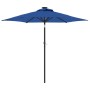 Sombrilla jardín con luces LED poste acero azul 225x225x212 cm de , Sombrillas - Ref: Foro24-4005073, Precio: 84,01 €, Descue...