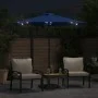 Sombrilla jardín con luces LED poste acero azul 225x225x212 cm de , Sombrillas - Ref: Foro24-4005073, Precio: 75,02 €, Descue...