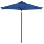 Sombrilla jardín con luces LED poste acero azul 225x225x212 cm de , Sombrillas - Ref: Foro24-4005073, Precio: 75,02 €, Descue...