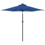 Sombrilla jardín con luces LED poste acero azul 225x225x212 cm de , Sombrillas - Ref: Foro24-4005073, Precio: 75,02 €, Descue...