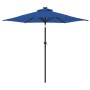 Sombrilla jardín con luces LED poste acero azul 225x225x212 cm de , Sombrillas - Ref: Foro24-4005073, Precio: 84,01 €, Descue...