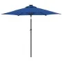 Sombrilla jardín con luces LED poste acero azul 225x225x212 cm de , Sombrillas - Ref: Foro24-4005073, Precio: 75,02 €, Descue...
