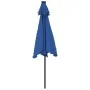 Sombrilla jardín con luces LED poste acero azul 225x225x212 cm de , Sombrillas - Ref: Foro24-4005073, Precio: 75,02 €, Descue...