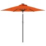 Sombrilla jardín con LEDs poste acero terracota 225x225x212 cm de , Sombrillas - Ref: Foro24-4005071, Precio: 102,31 €, Descu...