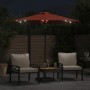 Sombrilla jardín con LEDs poste acero terracota 225x225x212 cm de , Sombrillas - Ref: Foro24-4005071, Precio: 102,31 €, Descu...