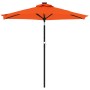 Sombrilla jardín con LEDs poste acero terracota 225x225x212 cm de , Sombrillas - Ref: Foro24-4005071, Precio: 102,31 €, Descu...