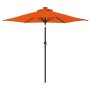 Sombrilla jardín con LEDs poste acero terracota 225x225x212 cm de , Sombrillas - Ref: Foro24-4005071, Precio: 102,31 €, Descu...