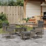 Set comedor jardín 7 pzas y cojines ratán sintético gris de , Conjuntos de jardín - Ref: Foro24-369011, Precio: 290,06 €, Des...