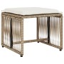 Set comedor de jardín 7 pzas con cojines ratán sintético beige de , Conjuntos de jardín - Ref: Foro24-369013, Precio: 291,15 ...
