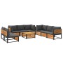Set de sofás de jardín con cojines 9 pzas madera maciza acacia de , Conjuntos de jardín - Ref: Foro24-3214892, Precio: 1,00 €...