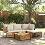 Set de sofás de jardín con cojines 5 pzas madera maciza acacia de , Conjuntos de jardín - Ref: Foro24-3214908, Precio: 597,07...