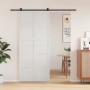 Puerta de granero madera maciza pino blanca 90x208 cm de , Puertas - Ref: Foro24-850642, Precio: 141,29 €, Descuento: %